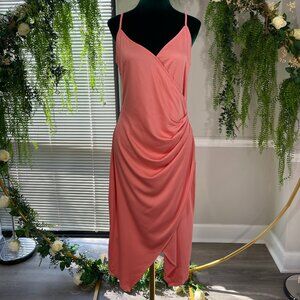 BCBGeneration Peach Midi Dress